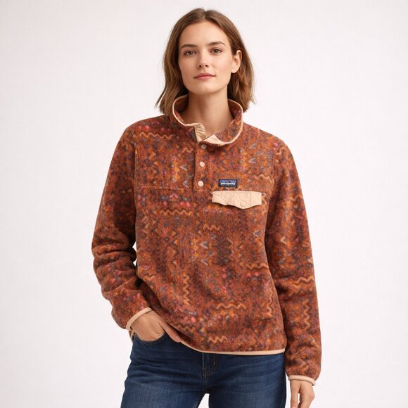 Patagonia Tops - Patagonia Synchilla Snap-T Wandering Woods Sisu Brown XS